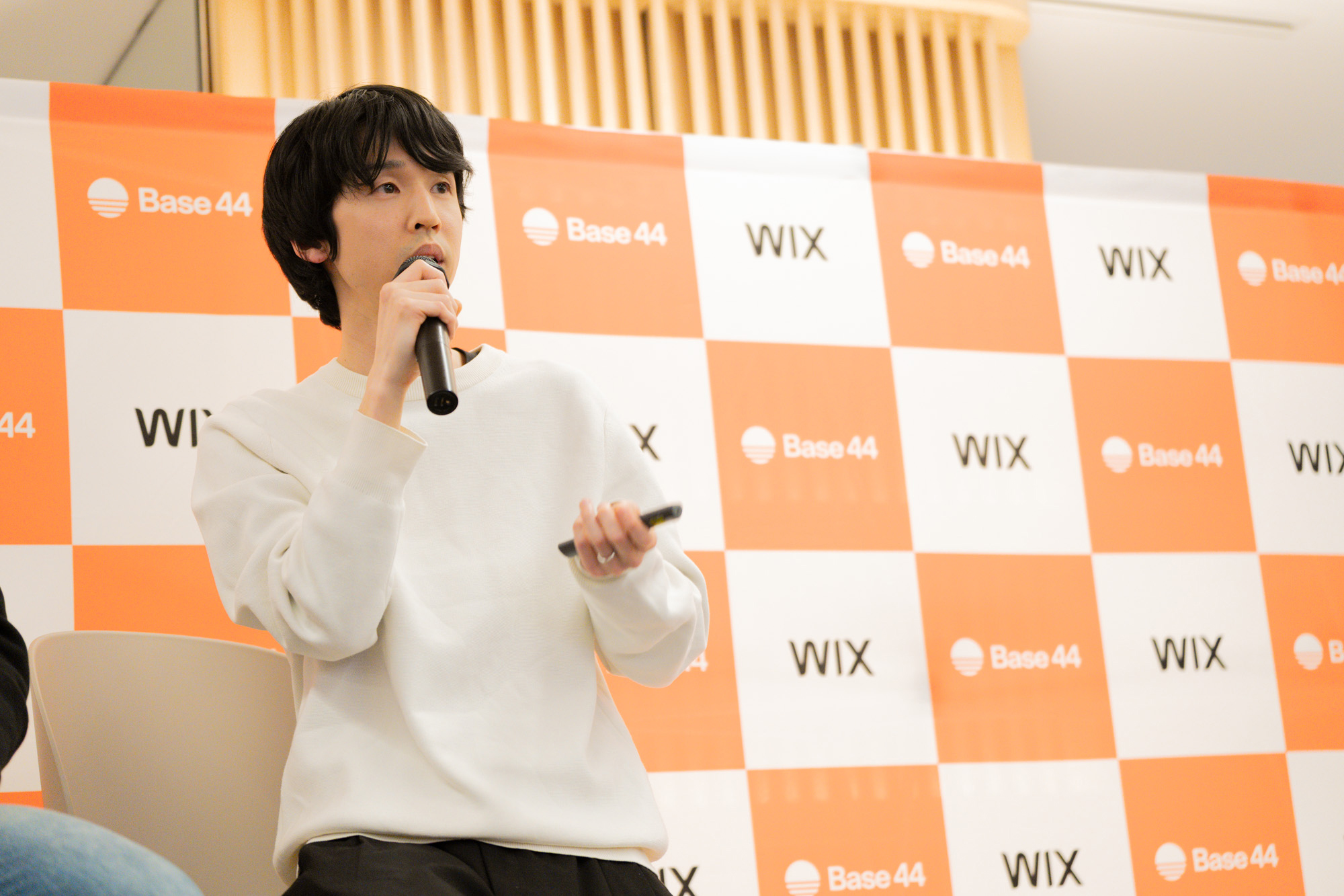Base44・Wixのイベントで登壇する川合卓也